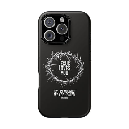 Jesus Loves You (Crown Of Thorns) Phone Case