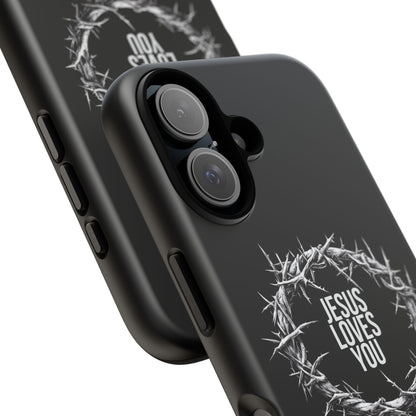 Jesus Loves You (Crown Of Thorns) Phone Case