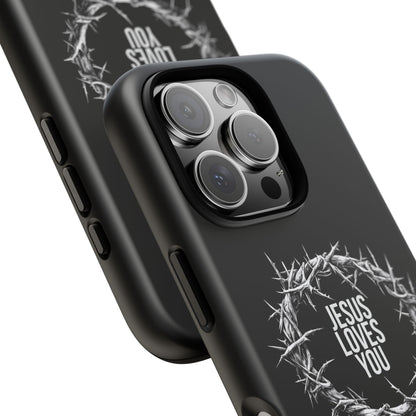 Jesus Loves You (Crown Of Thorns) Phone Case