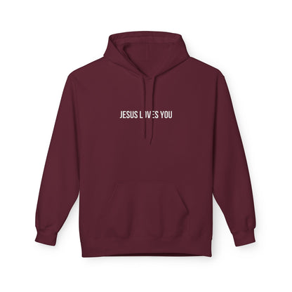 Jesus Loves You (Floral Wreath) Softstyle Hoodie