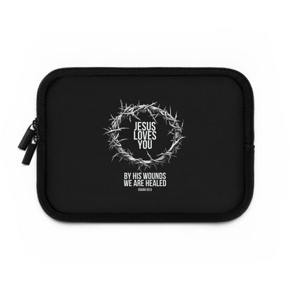 Jesus Loves You (Crown Of Thorns) Laptop Sleeve