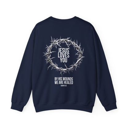 Jesus Loves You (Crown Of Thorns) Crewneck Sweatshirt