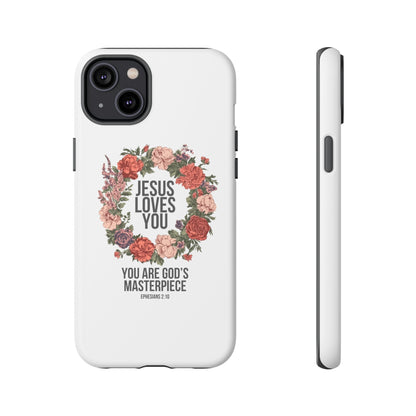 Jesus Loves You (Floral Wreath) Phone Case