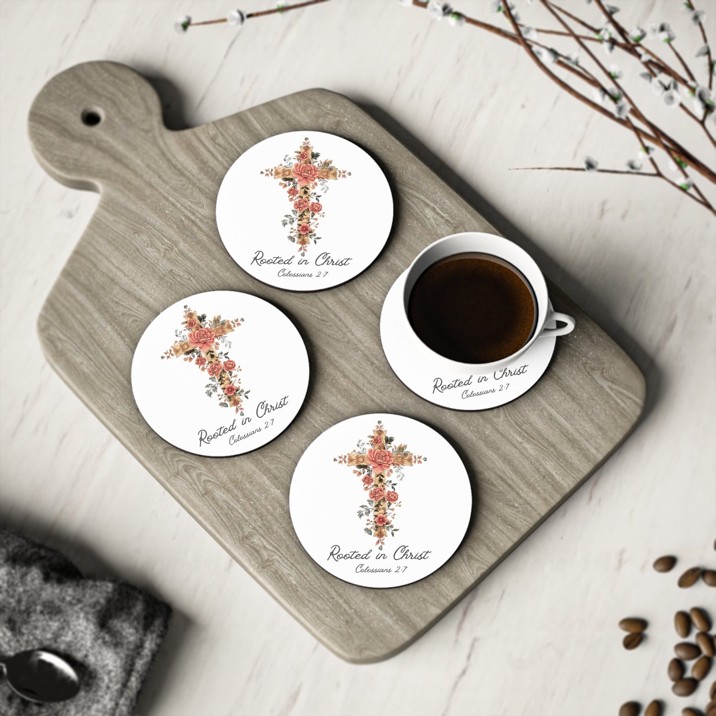 Rooted In Christ Coaster