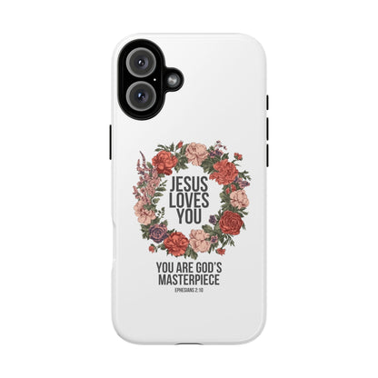 Jesus Loves You (Floral Wreath) Phone Case