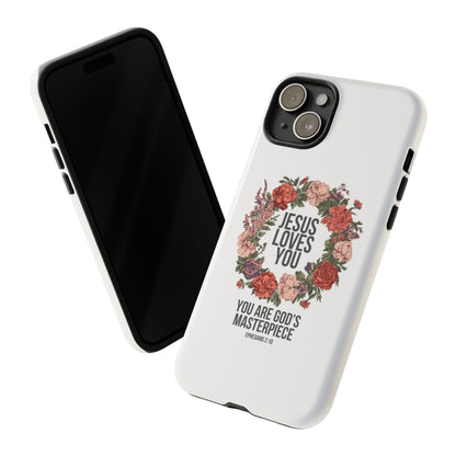 Jesus Loves You (Floral Wreath) Phone Case