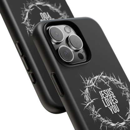 Jesus Loves You (Crown Of Thorns) Phone Case