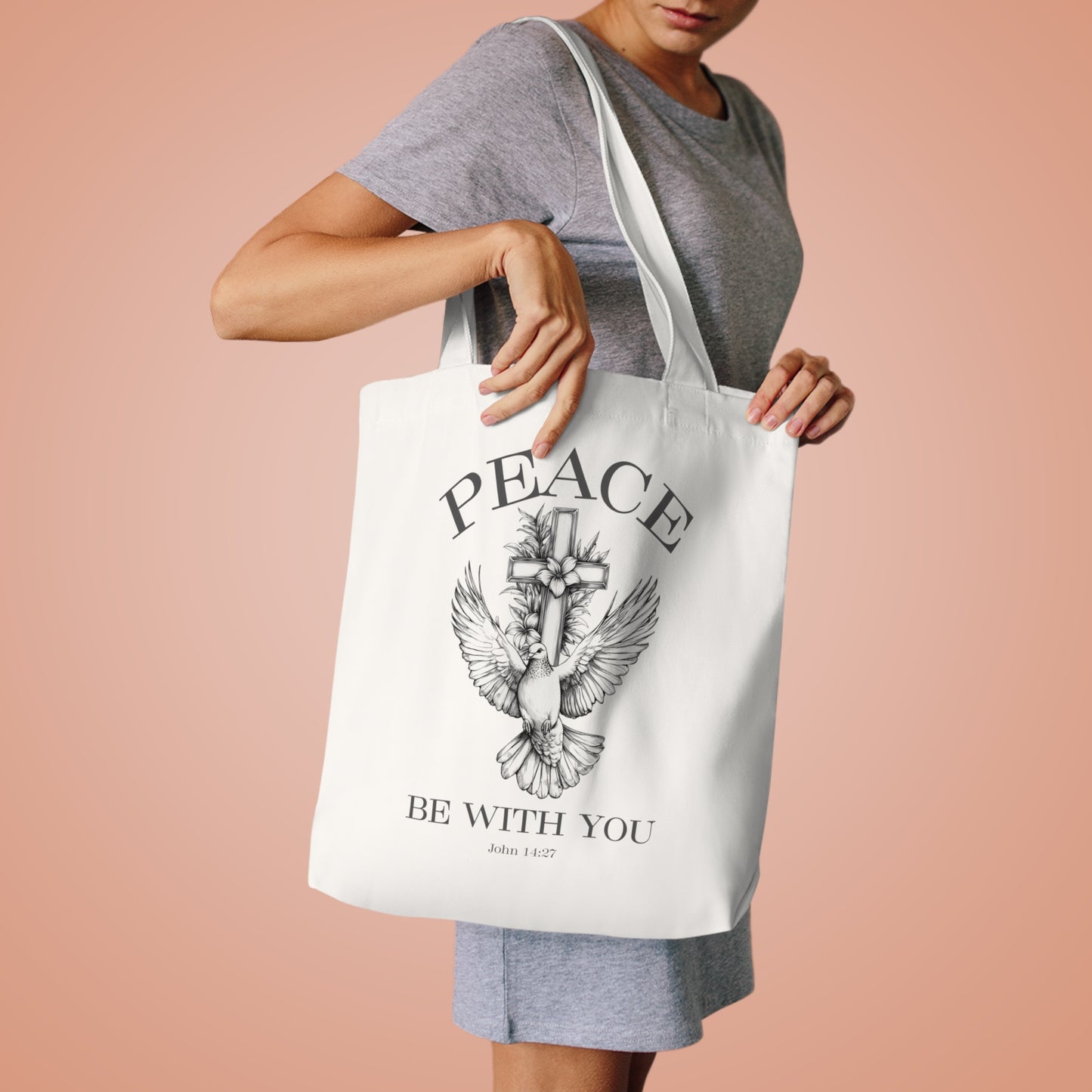 Peace Be With You Tote Bag