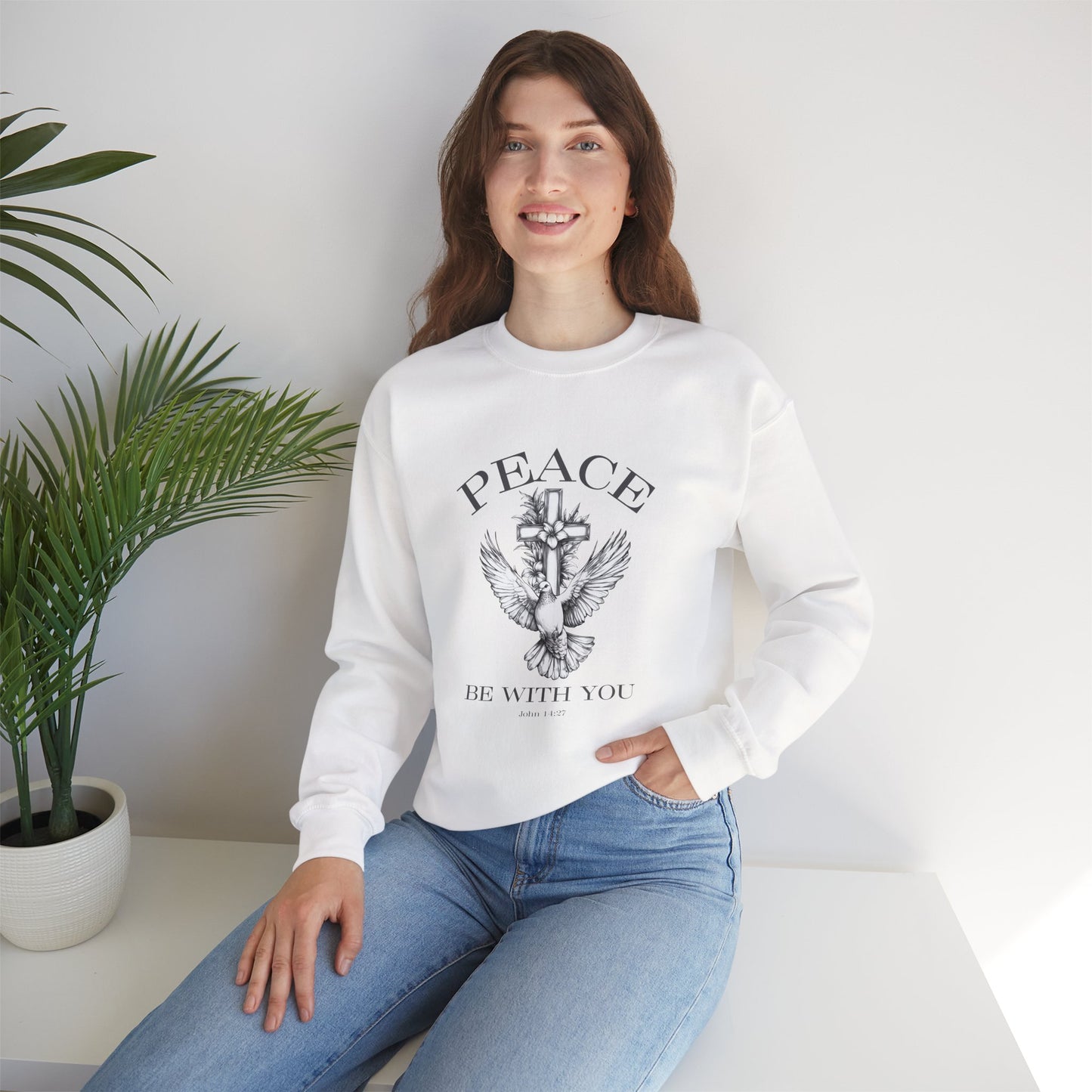 Peace Be With You (Front) Crewneck Sweatshirt