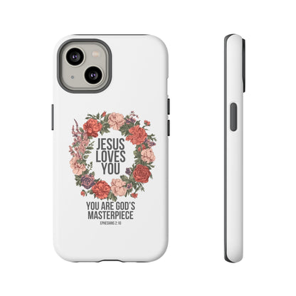 Jesus Loves You (Floral Wreath) Phone Case