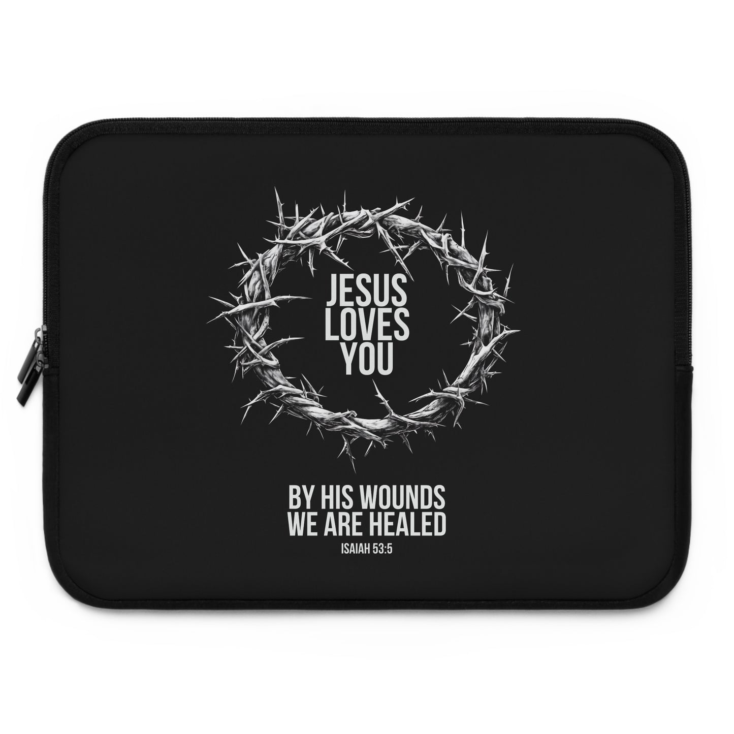 Jesus Loves You (Crown Of Thorns) Laptop Sleeve