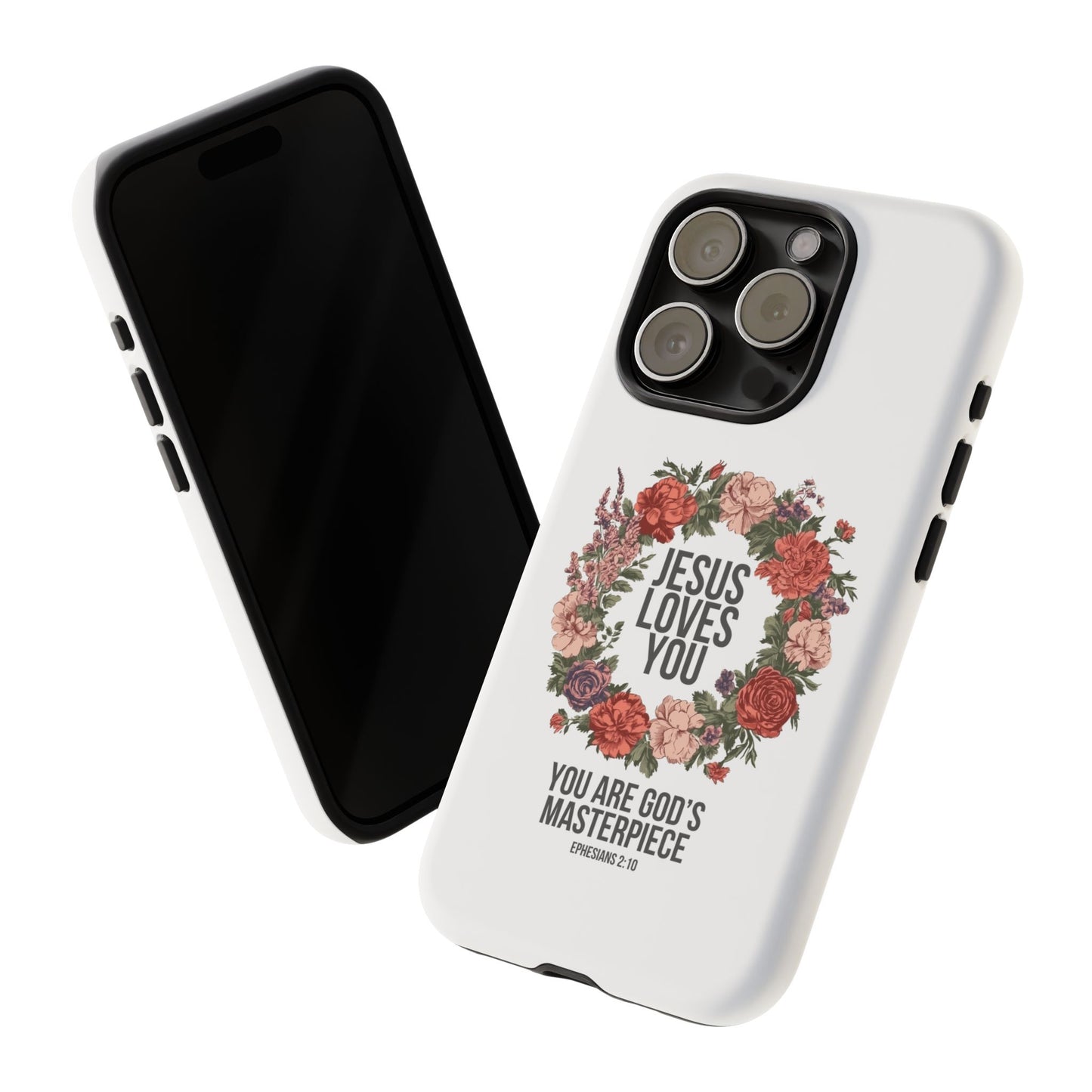 Jesus Loves You (Floral Wreath) Phone Case