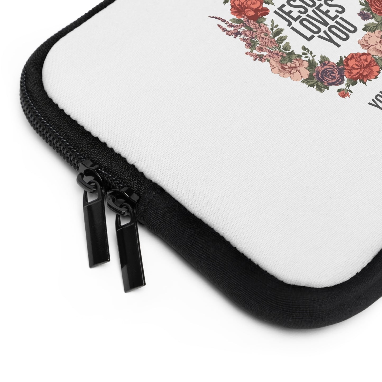 Jesus Loves You (Floral Wreath) Laptop Sleeve