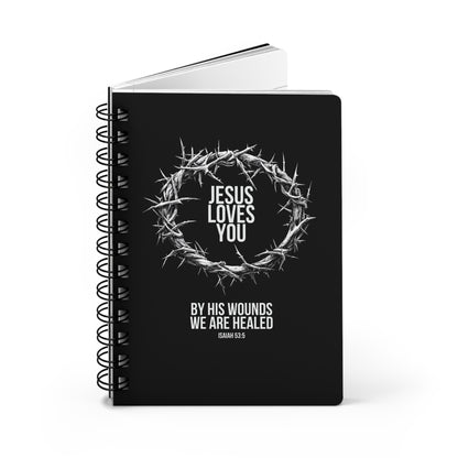 Jesus Loves You (Crown Of Thorns) Spiral Bound Journal