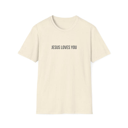 Jesus Loves You (Floral Wreath) Softstyle Tee