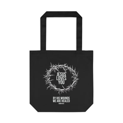 Jesus Loves You (Crown Of Thorns) Tote Bag