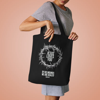 Jesus Loves You (Crown Of Thorns) Tote Bag
