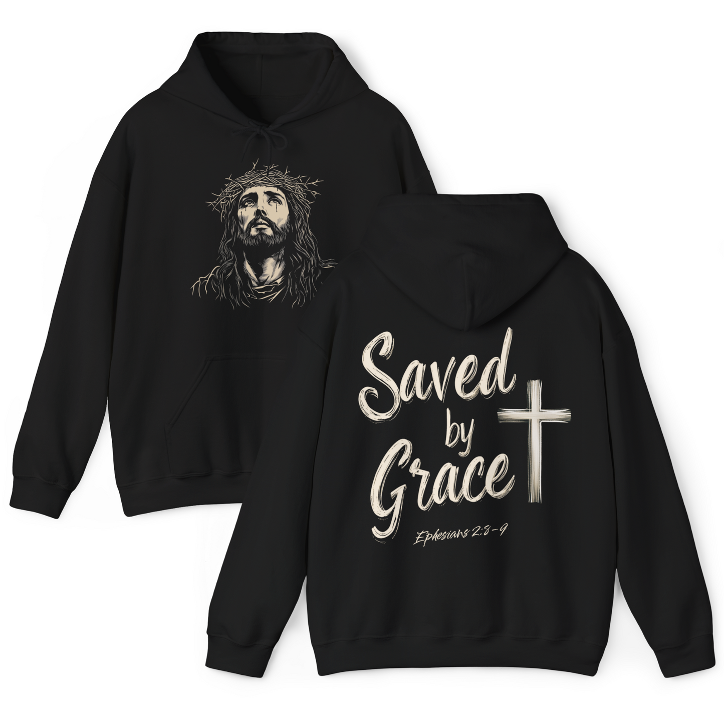 Saved by Grace Heavy Hoodie