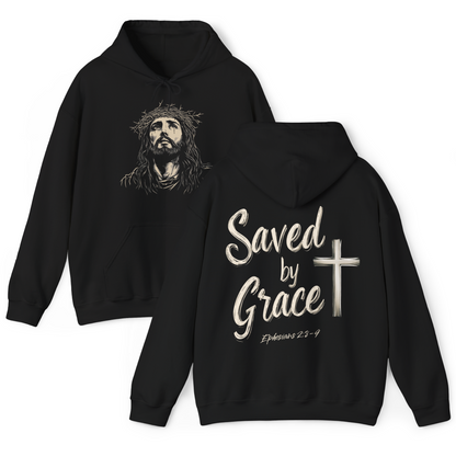 Saved by Grace Heavy Hoodie