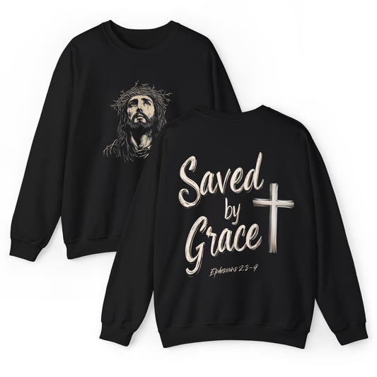 Saved by Grace Crewneck Sweatshirt