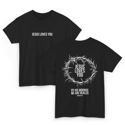 Jesus Loves You (Crown Of Thorns) Heavy Tee
