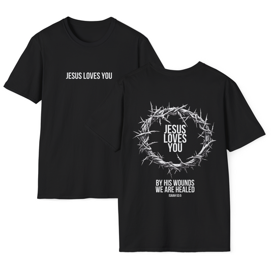 Jesus Loves You (Crown Of Thorns) Softstyle Tee