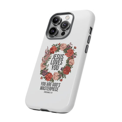 Jesus Loves You (Floral Wreath) Phone Case
