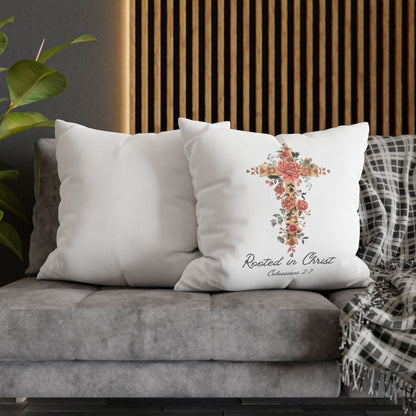 Rooted In Christ Square Pillowcase