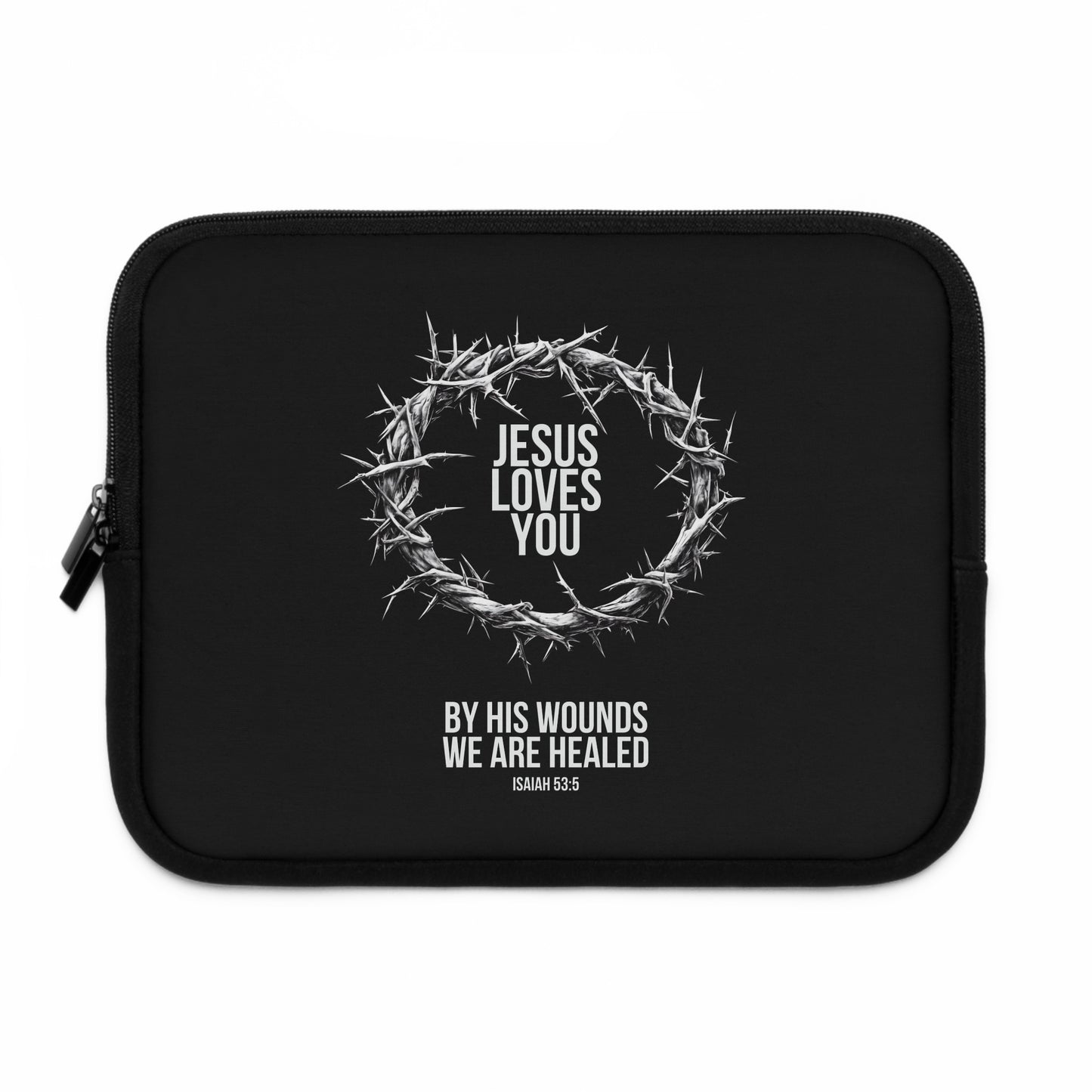 Jesus Loves You (Crown Of Thorns) Laptop Sleeve