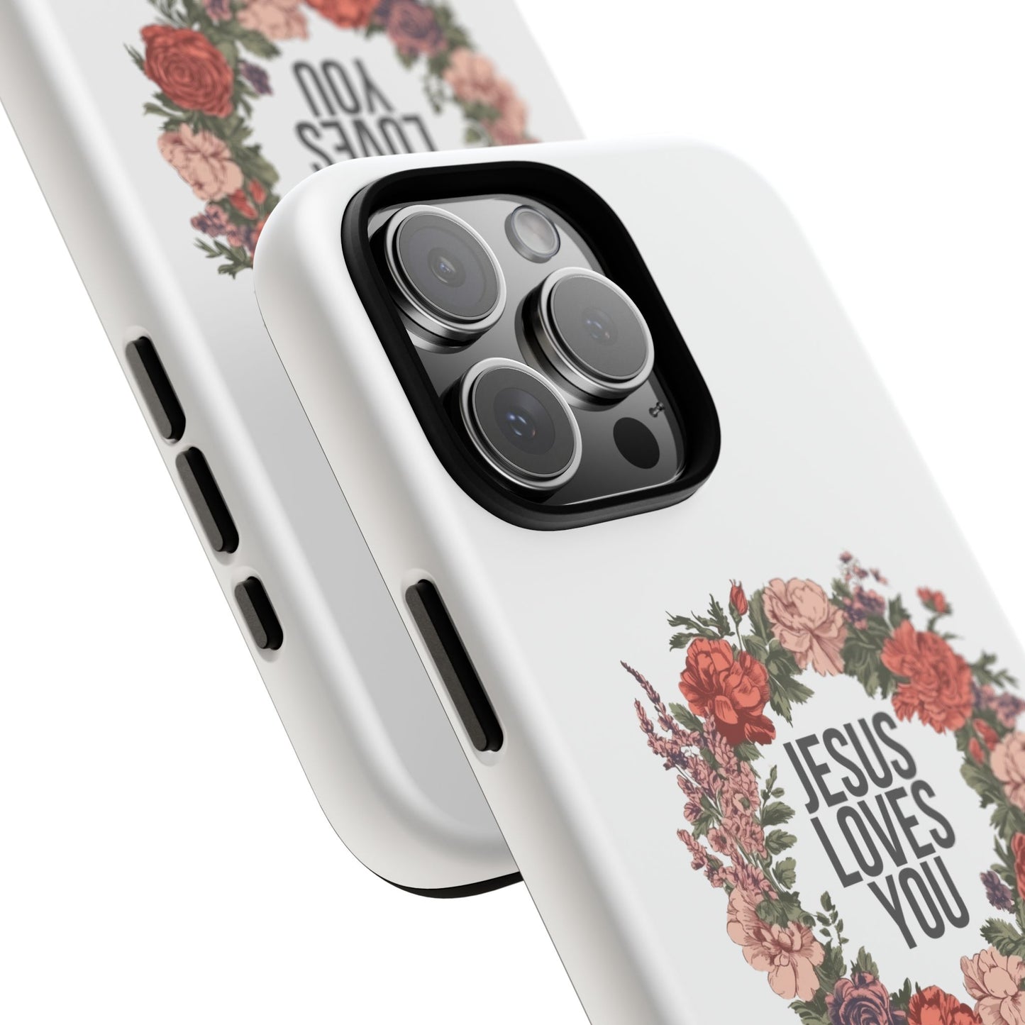 Jesus Loves You (Floral Wreath) Phone Case