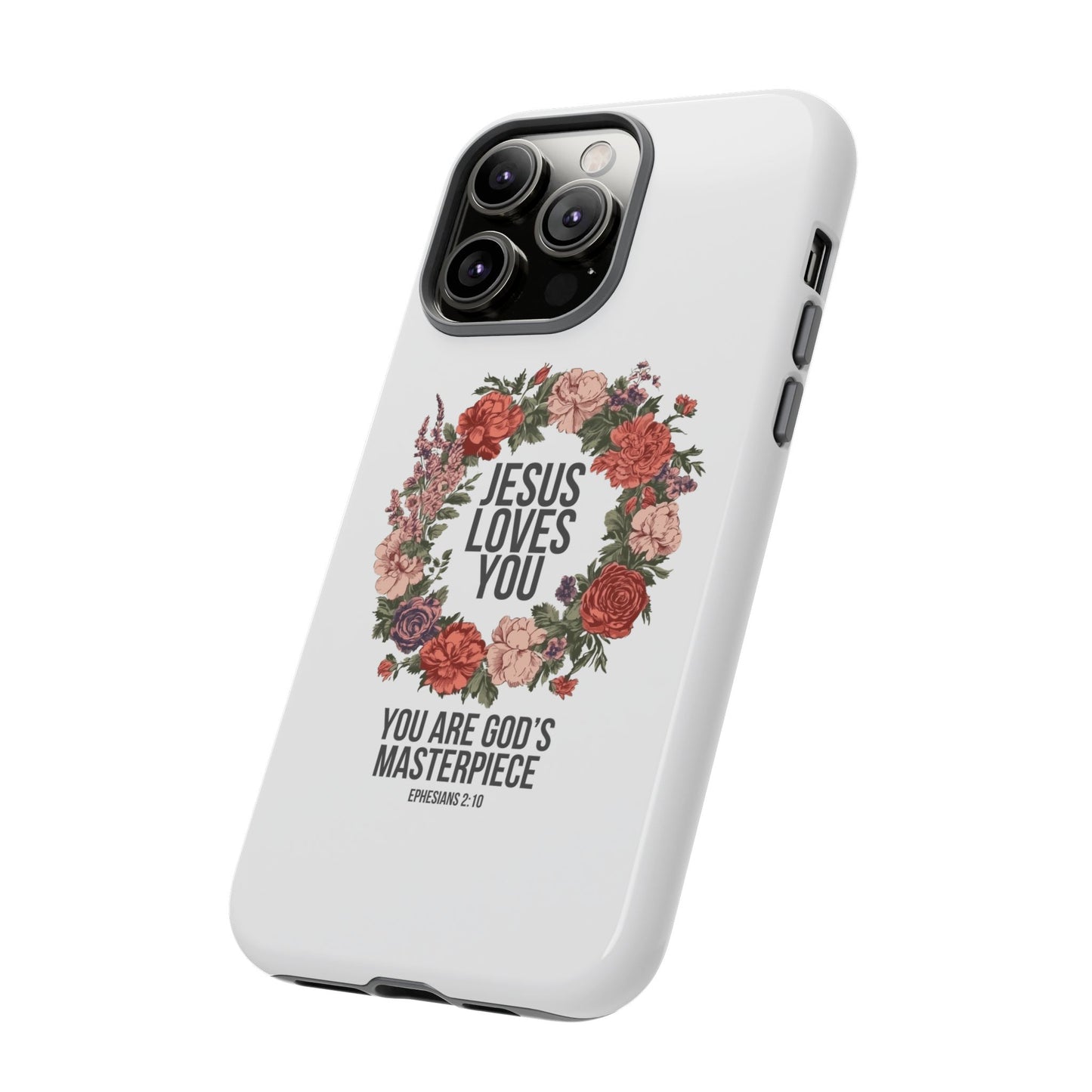 Jesus Loves You (Floral Wreath) Phone Case