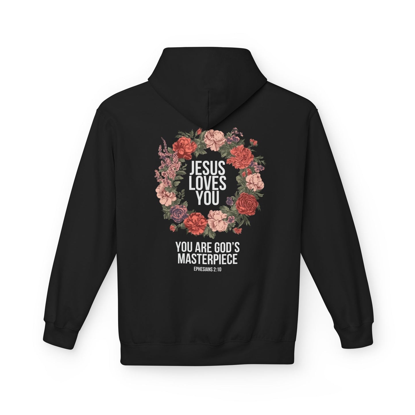Jesus Loves You (Floral Wreath) Softstyle Hoodie