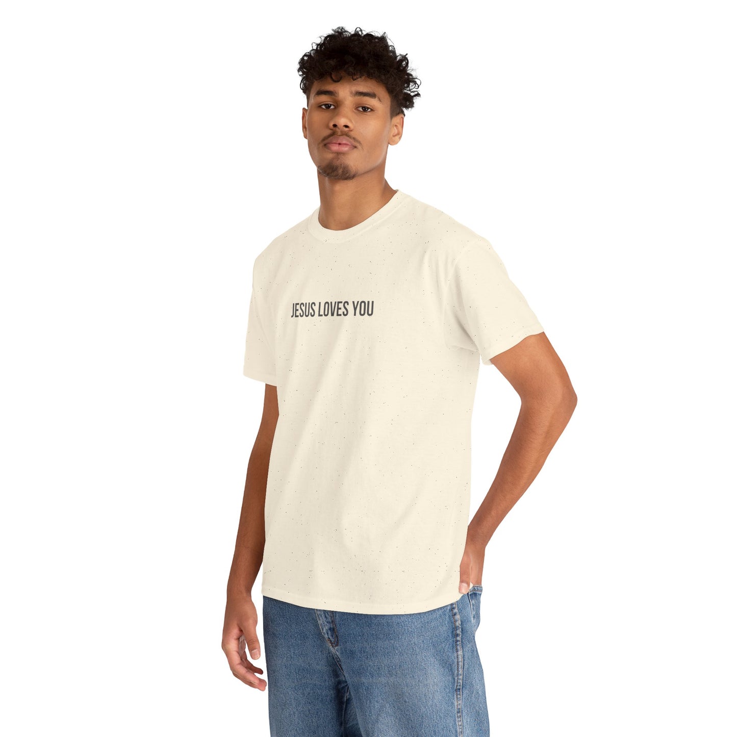 Jesus Loves You (Floral Wreath) Heavy Tee