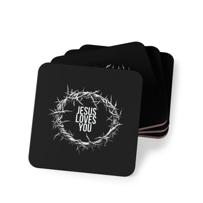 Jesus Loves You (Crown Of Thorns) Coaster