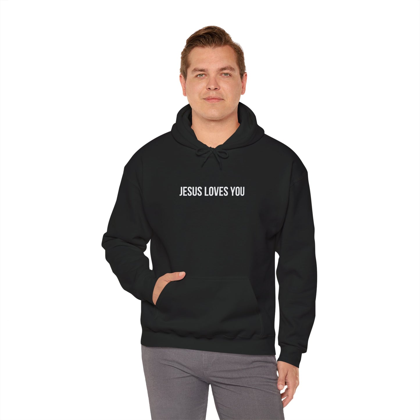 Jesus Loves You (Floral Wreath) Heavy Hoodie
