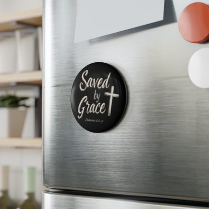 Saved by Grace Button Magnet