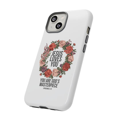 Jesus Loves You (Floral Wreath) Phone Case