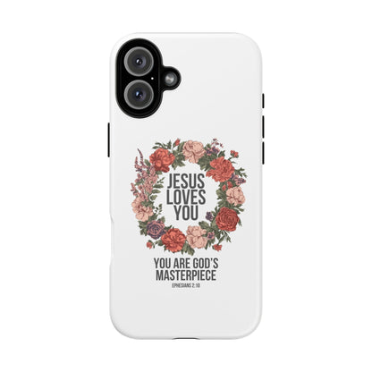 Jesus Loves You (Floral Wreath) Phone Case