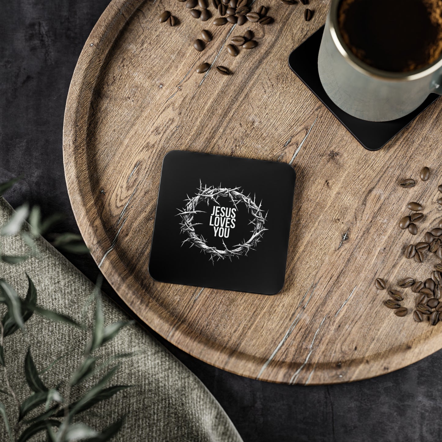 Jesus Loves You (Crown Of Thorns) Coaster