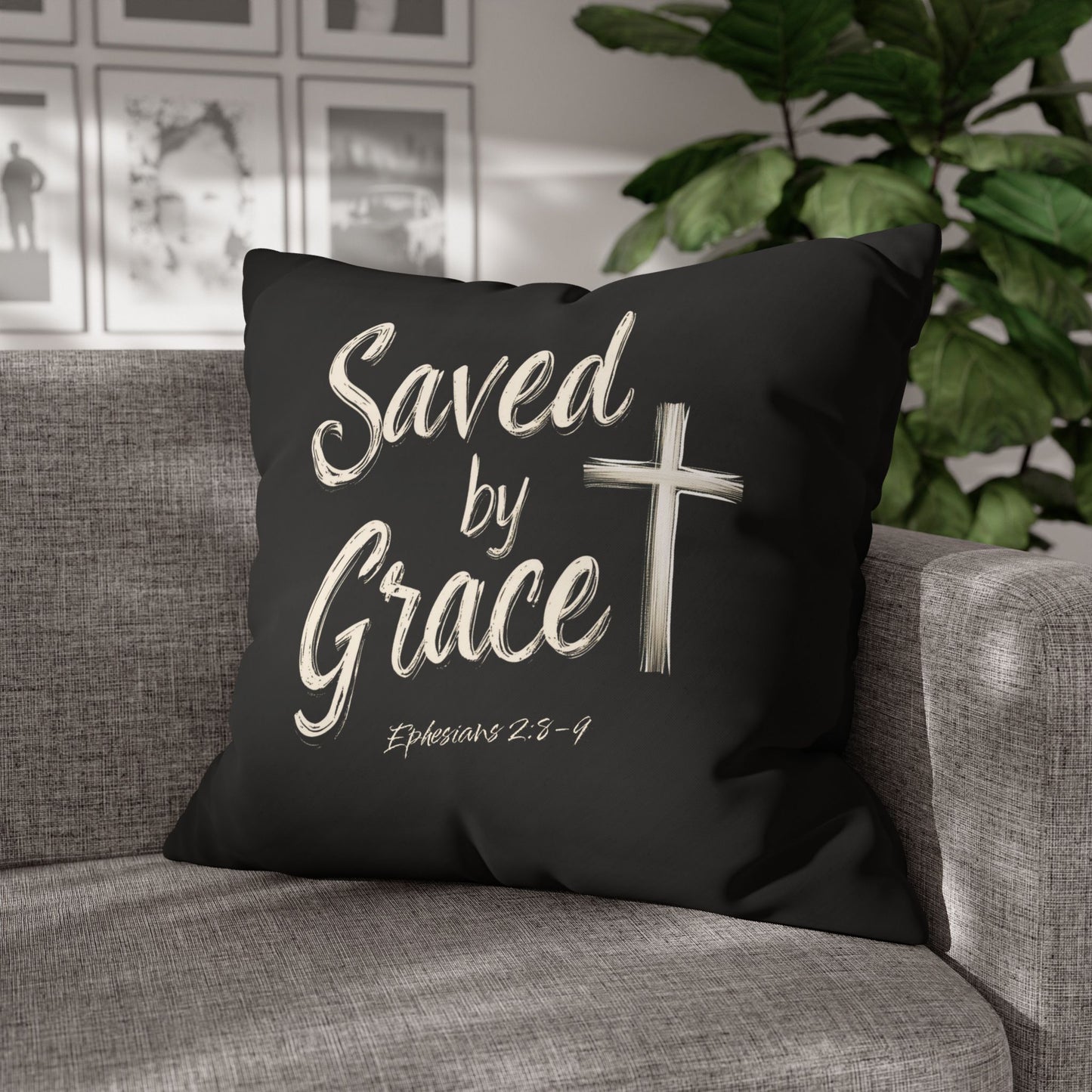 Saved by Grace Square Pillowcase