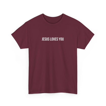 Jesus Loves You (Floral Wreath) Heavy Tee