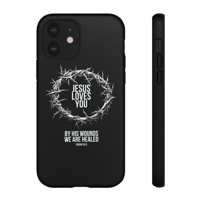 Jesus Loves You (Crown Of Thorns) Phone Case