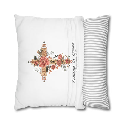 Rooted In Christ Square Pillowcase