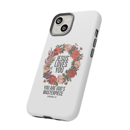 Jesus Loves You (Floral Wreath) Phone Case