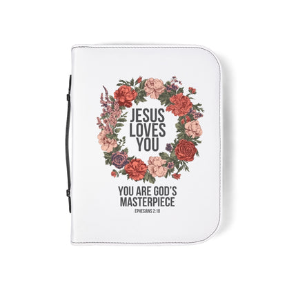 Jesus Loves You (Floral Wreath) Bible Cover