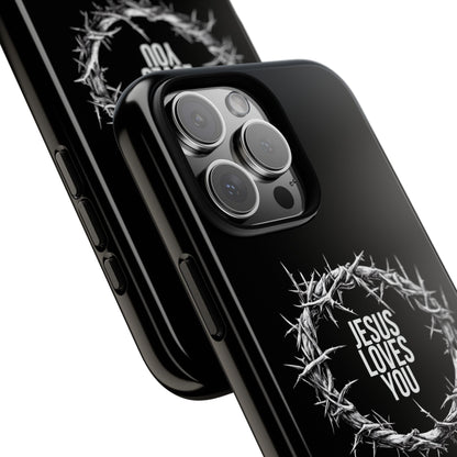 Jesus Loves You (Crown Of Thorns) Phone Case