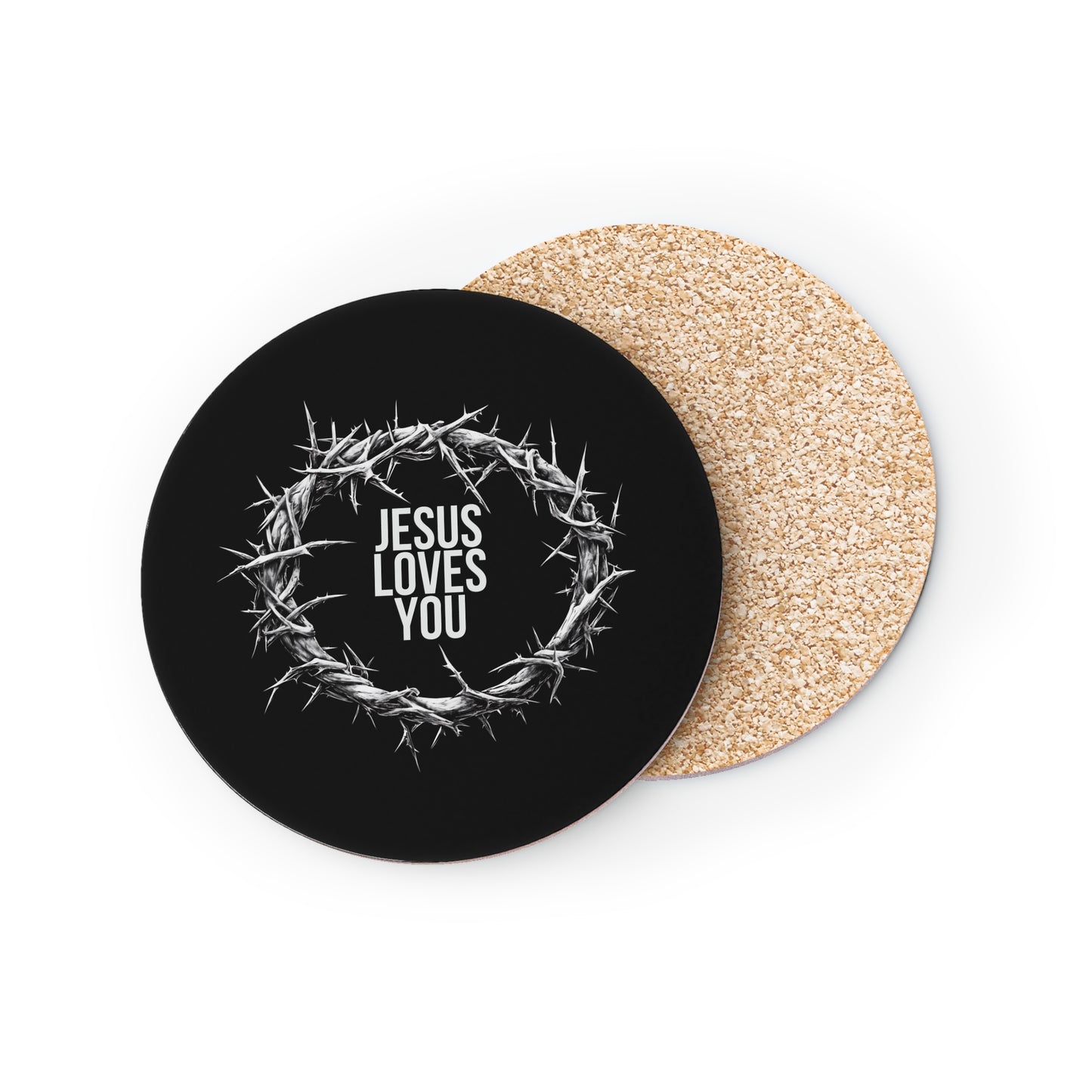 Jesus Loves You (Crown Of Thorns) Coaster