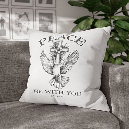 Peace Be With You Square Pillowcase