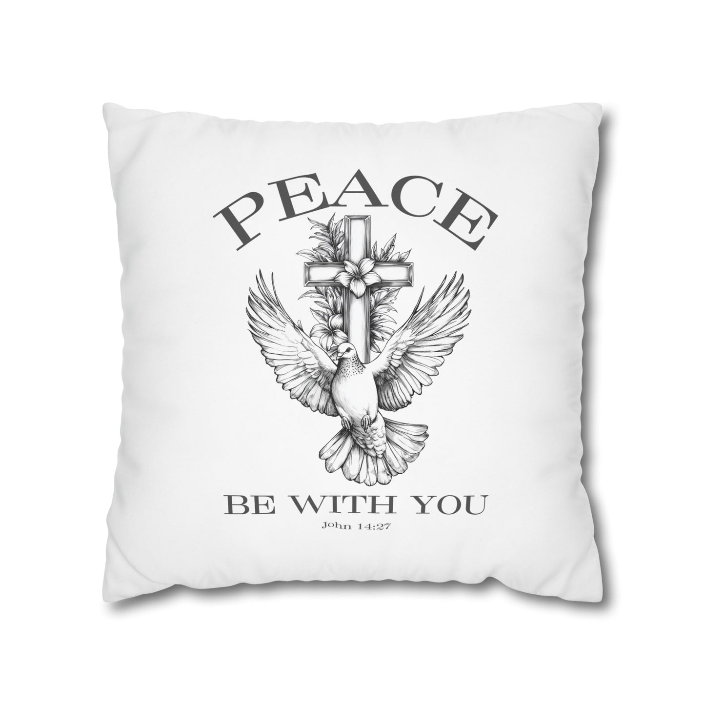 Peace Be With You Square Pillowcase