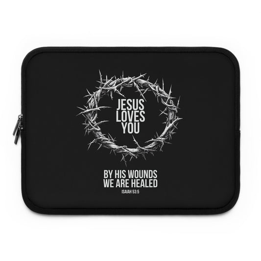 Jesus Loves You (Crown Of Thorns) Laptop Sleeve